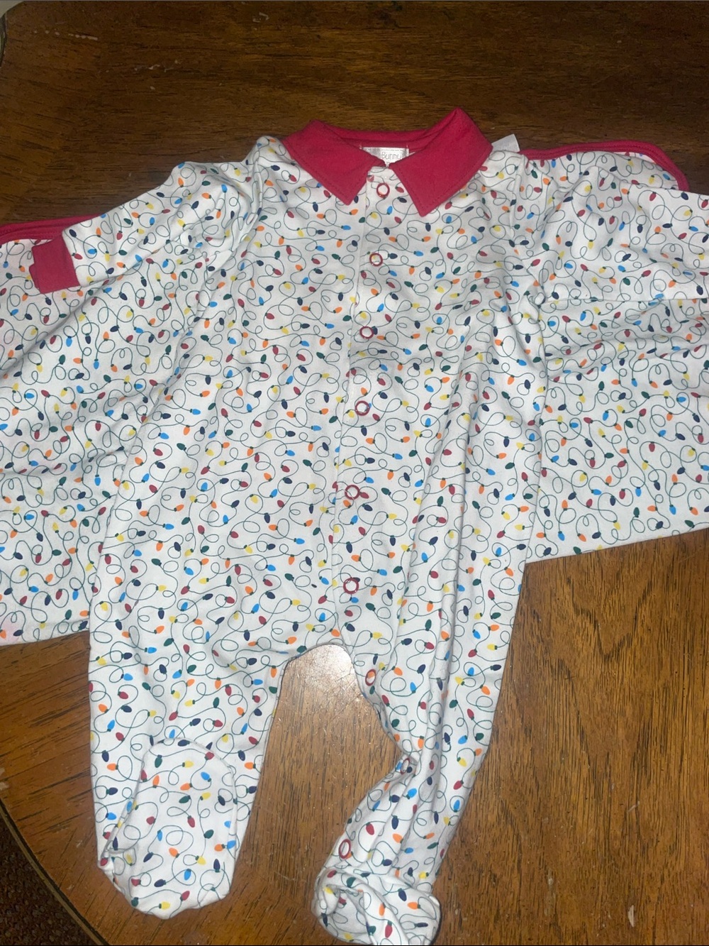 Christmas baby pjs with matching blankie